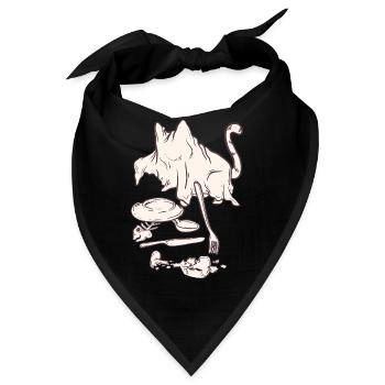 Tatort - Halloween Katze - Bandana - Schwarz - Vorne