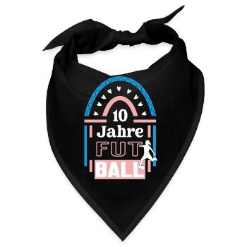 Futsal Jubiläum 10 Jahre Trainerin Spielerin - Bandana - Schwarz - Vorne