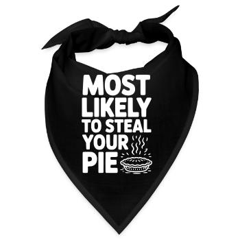 Am ehesten wird er Ihren Kuchen stehlen - Bandana - Schwarz - Vorne