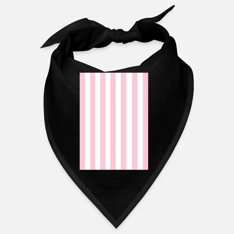 Stripes - pink white personalizable Bandana