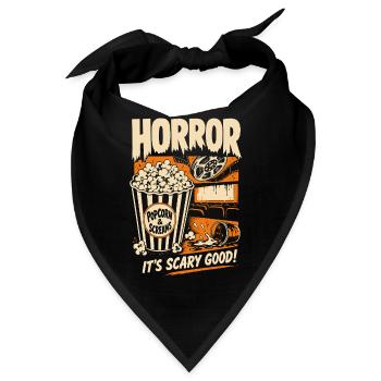 Popcorn And Screams Horror - Bandana - Schwarz - Vorne