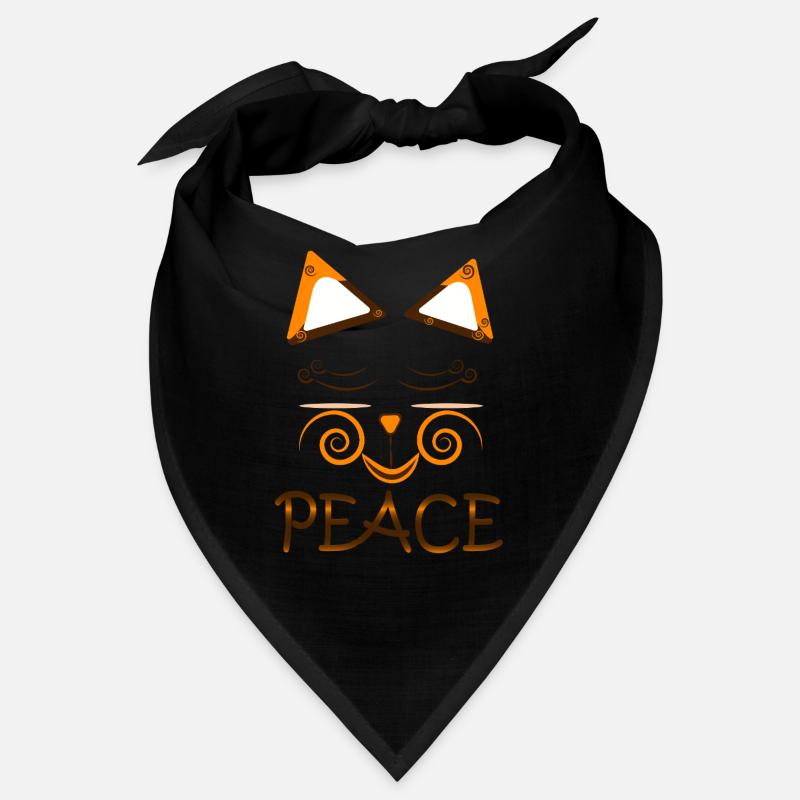 Peace Cat – Süßes Katzendesign mit Spiralaugen Bandana