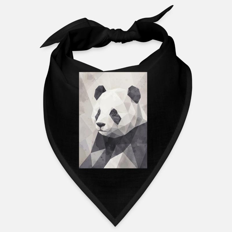 Geometrischer Panda Polygon Art  Bandana