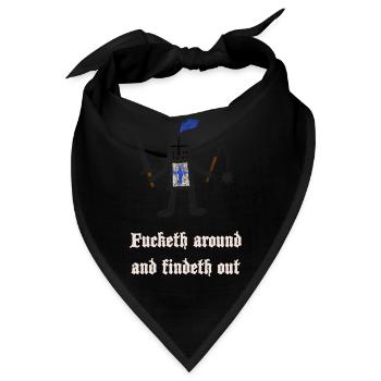 Kreuzritter: Ritter mit Schild und Keule - Bandana - Schwarz - Vorne
