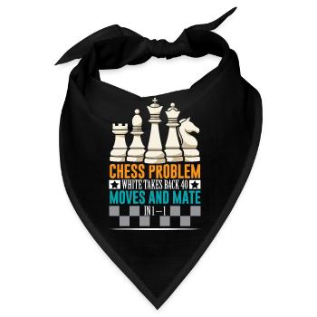 Schach Schachspieler Schachbrett - Bandana - Schwarz - Vorne