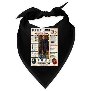 Der Gentleman – akut bedroht - Bandana - Schwarz - Vorne