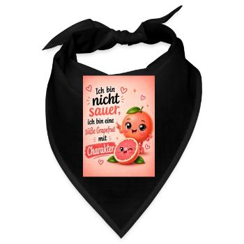Süße Grapefruit mit Charakter - Bandana - Schwarz - Vorne