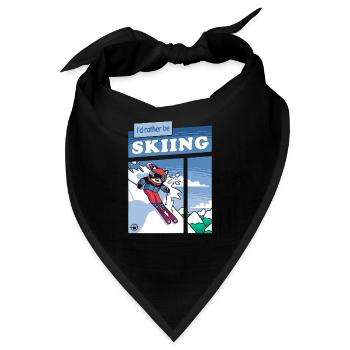 Tuxedo Cat Abfahrtsski-Comic - Bandana - Schwarz - Vorne