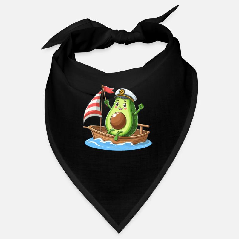 Cool sailing dinghy avocado summer motif Bandana