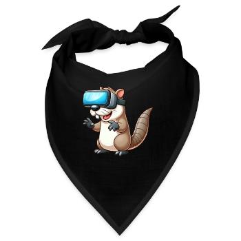 Otter VR Gamer Virtuelle Realität Science Fiction - Bandana - Schwarz - Vorne