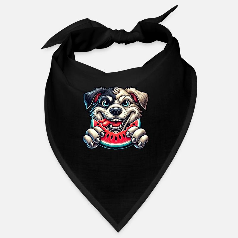 Lustiger Labrador mit Wassermelone Cartoon Sommer Bandana