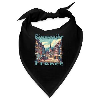 Riquewihr Altstadt Wanderung Frankreich Berge - Bandana - Schwarz - Vorne