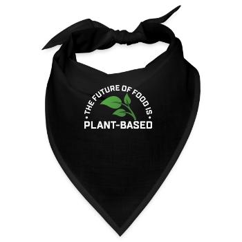 Pflanzliches Essen Vegan Gemüse Gesund Klimawandel - Bandana - Schwarz - Vorne