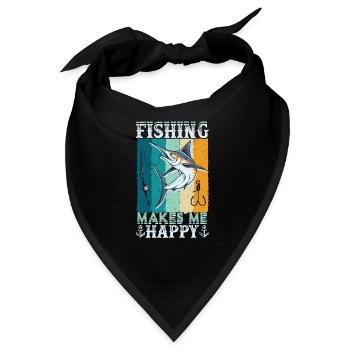Therapie Angeln See Karpfen Angler Fischer Köder - Bandana - Schwarz - Vorne