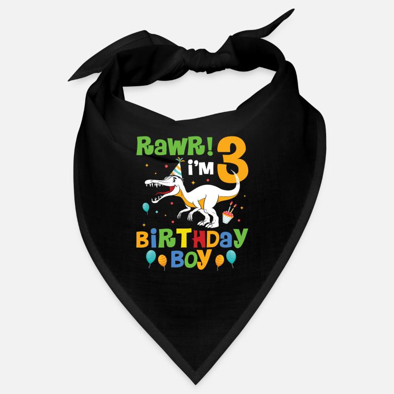 Cadeau de 3ème anniversaire Dino Dinosaur Bandana
