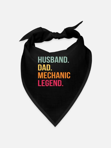 Père Mécanicien Mari Papa Mécanicien Automobile Profession - Bandana - noir
