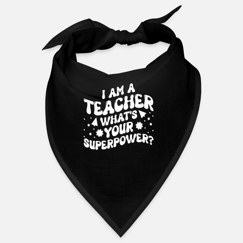SUPER LEHRER KRAFT LEHRERIN POWER SPRÜCHE MOTIV Bandana