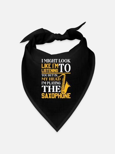 Saxophone Saxophone Saxophone Saxophone Musique Saxophone Joueur - Bandana - noir