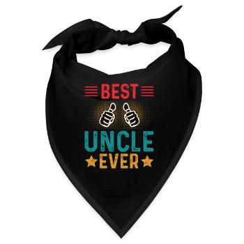 Bester Onkel Schlechter Einfluss Familie Geschenk - Bandana - Schwarz - Vorne