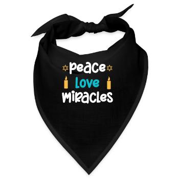 Happy Hanukkah Judentum Juden Jüdisch jew Hanukah - Bandana - Schwarz - Vorne