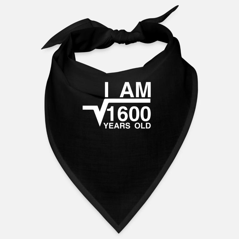 Square Root of 1600 Math Nerd 40th Birthday Bandana