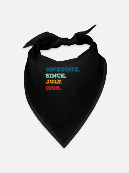 Juillet 1998 - Anniversaire en juillet - Bandana - noir