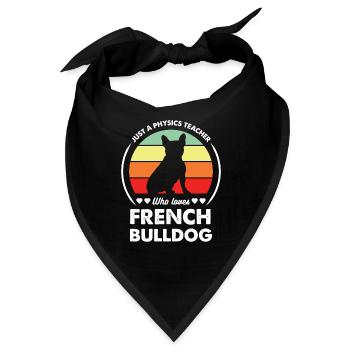 Physiklehrer Physiker Französische Bulldogge - Bandana - Schwarz - Vorne