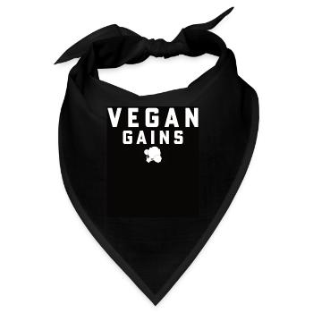 Pflanzliches Essen Vegan Gemüse Gesund Klimawandel - Bandana - Schwarz - Vorne