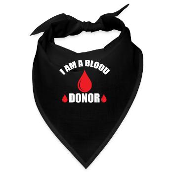 Blutspende Blutspenden Blutspender - Bandana - Schwarz - Vorne