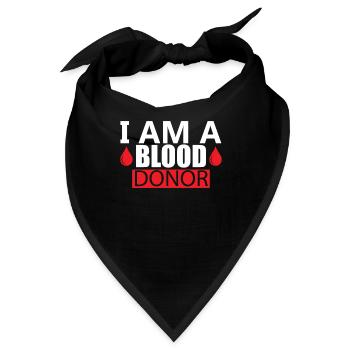 Blutspende Blutspenden Blutspender - Bandana - Schwarz - Vorne