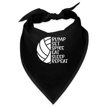Volleyball Volley Aufschlag Volleyballspieler - Bandana - Schwarz - Vorne