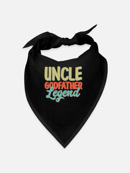 Parrain Filleul Cadeau Parrain Parrain Oncle - Bandana - noir