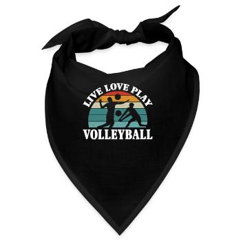 Volleyball Volley Aufschlag Volleyballspieler - Bandana - Schwarz - Vorne
