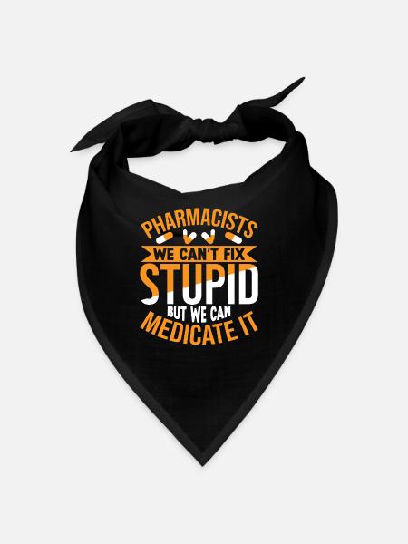 Drôle de pharmacien pharmacien cadeau profession - Bandana - noir