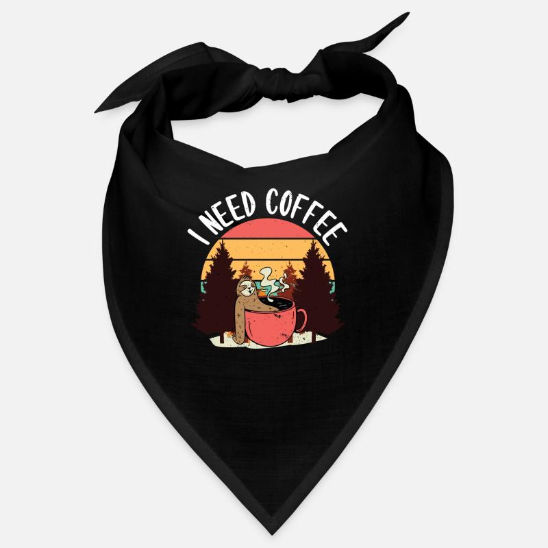 Café Sarcasme Amis Bonheur Paresseux Cappuccino Bandana