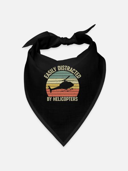 Hélicoptère Pilote d’hélicoptère Hélicoptère Héli - Bandana - noir