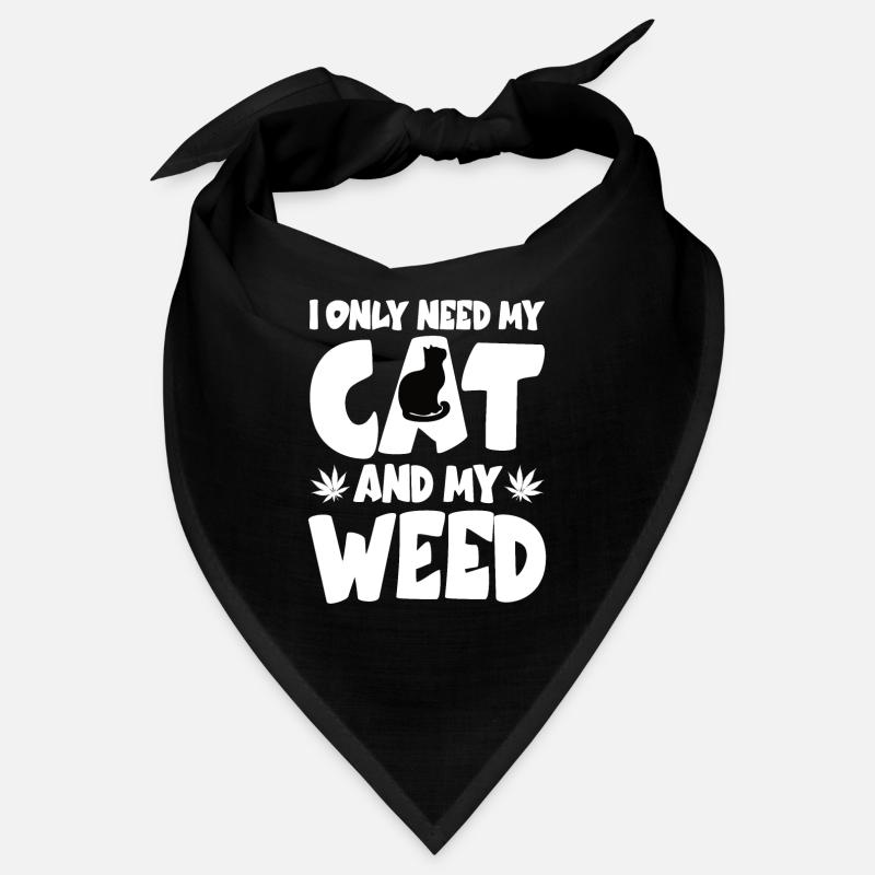 Cats and Weed Cats and Grass Stoner Gift Bandana