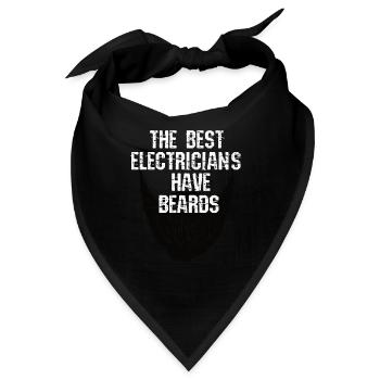 Elektriker Elektrotechnik Elektrotechniker Bart - Bandana - Schwarz - Vorne