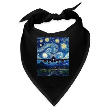 Flugzeug - Bandana - Schwarz - Vorne