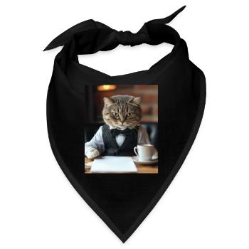 Katze Business - Bandana - Schwarz - Vorne