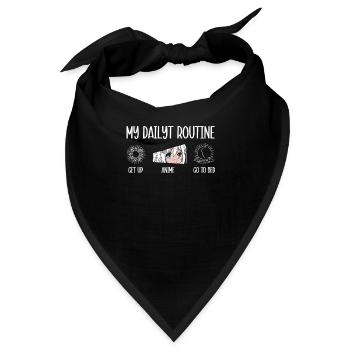 Anime Fan Präsent Japanischer Zeichentrick Cosplay - Bandana - Schwarz - Vorne