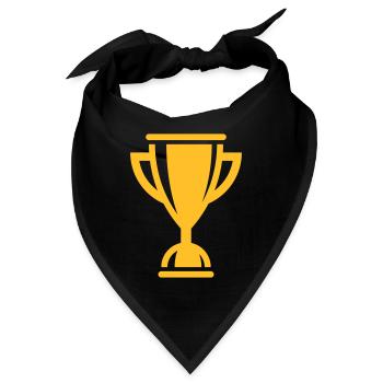 Cup / Trophy / Chalice (Icon / Pictogram) - Bandana - Schwarz - Vorne