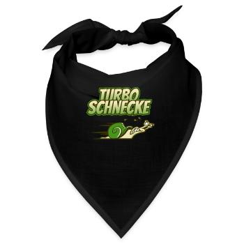 Turboschnecke Läufer Marathon Spruch Geschenk - Bandana - Schwarz - Vorne
