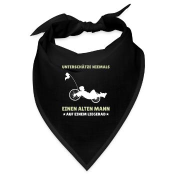 Herren Liegerad & Velomobil Sprüche Fahrrad - Bandana - Schwarz - Vorne
