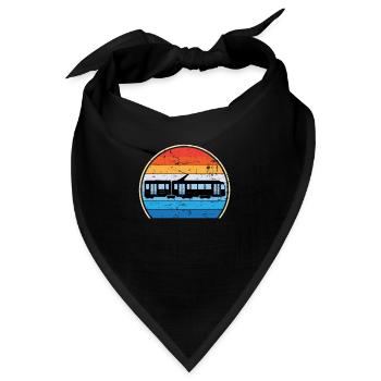 Tram Vehicle Train Streetcar Trolley Cablecar - Bandana - Schwarz - Vorne