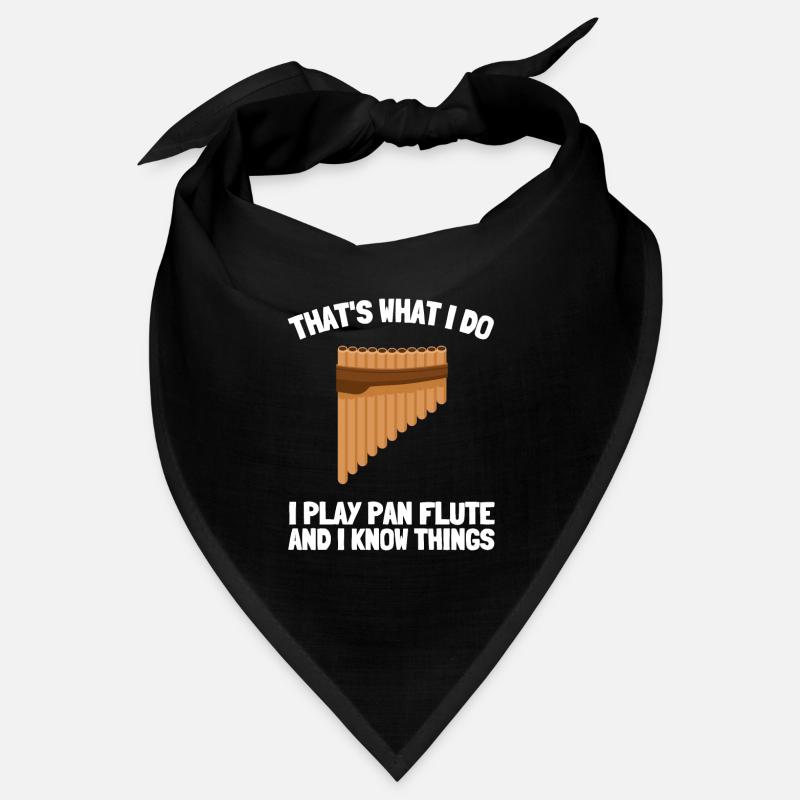 Pan Pipe Instrument Pérou Flûte de Pan en bois Bandana