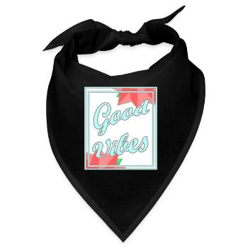Gute Stimmung - Bandana - Schwarz - Vorne