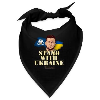 Ukraine Lousiana Selenskyj - Bandana - Schwarz - Vorne