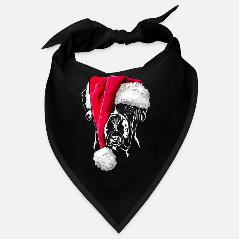 Boxer with hat christmas Bandana