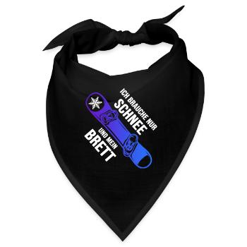 snowboard freestyle snowboarder - Bandana - Schwarz - Vorne